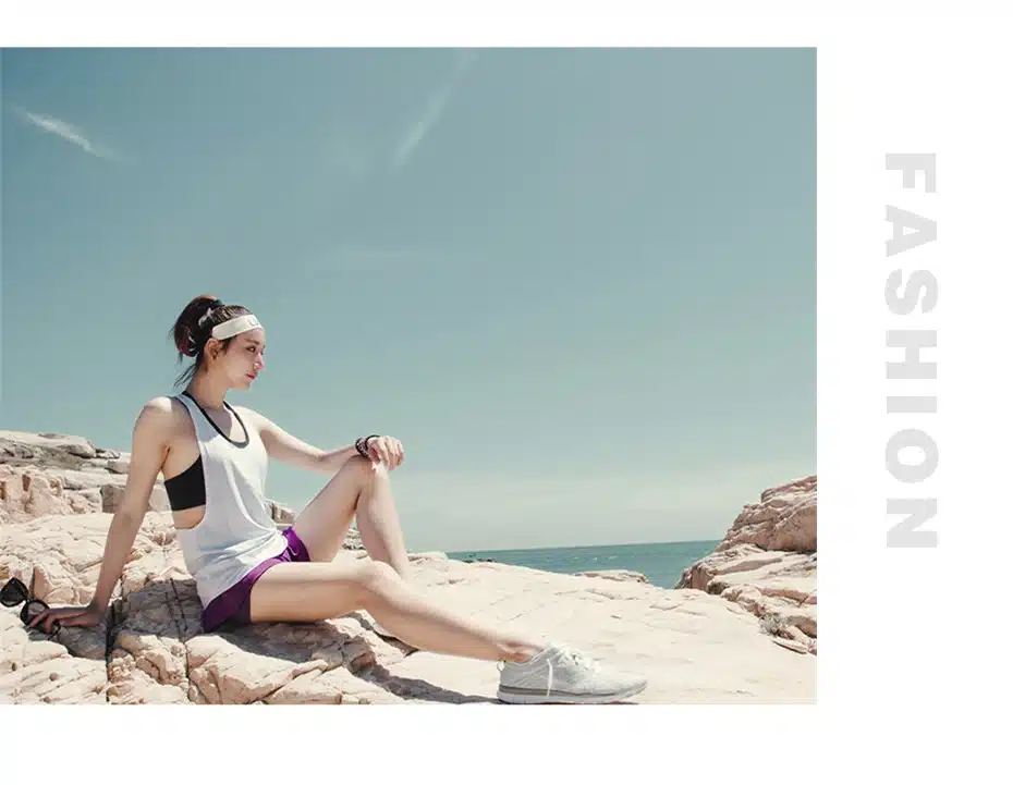 Sexy Women Vest Tank Tops Quick Dry Loose Fitness Sport Sleeveless Vest Running Training Movimiento Camiseta T-shirt P090 13