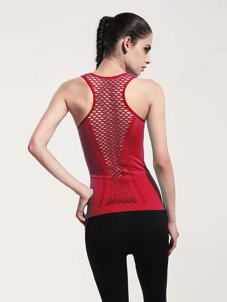 Womens Yoga Shirt Yoga Tank Tops Hollow Back Top Gym Jogging Vest Female Running Top Woman Fitness Sport Top Sexy Yoga Clothing 23
