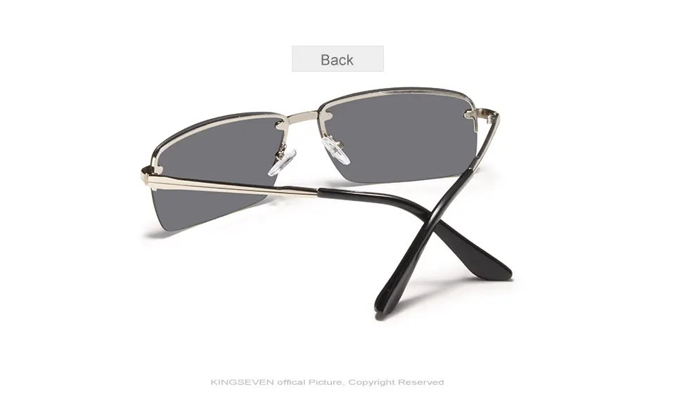 KINGSEVEN Rimless Sunglasses Men Polarized Gold Men's Shades Sun Glasses Luxury brands Night Driving Glasses Oculos escuro 15