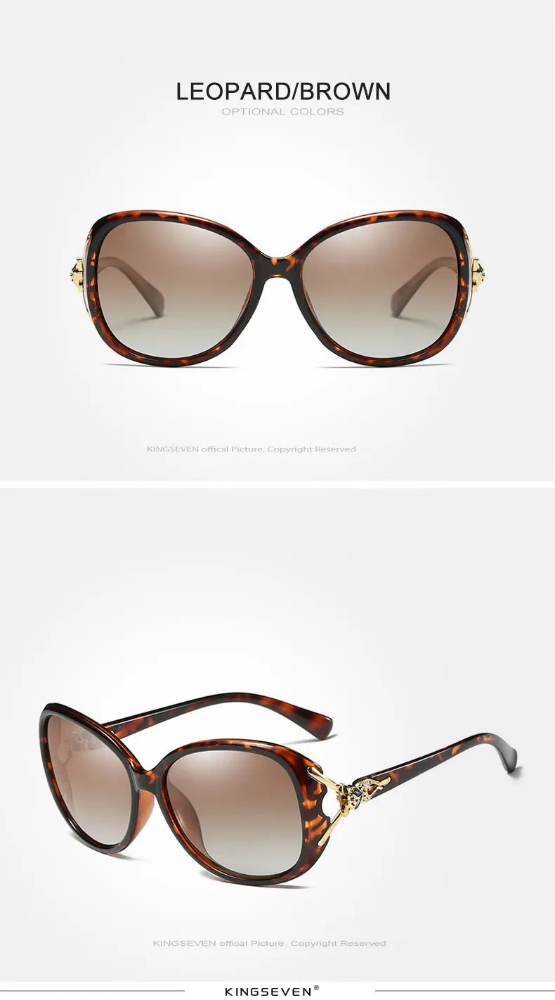 KINGSEVEN HD Sunglasses Polarized Retro Big frame luxury Eyewear Lady Brand Designer Sun glasses Oculos de sol 5