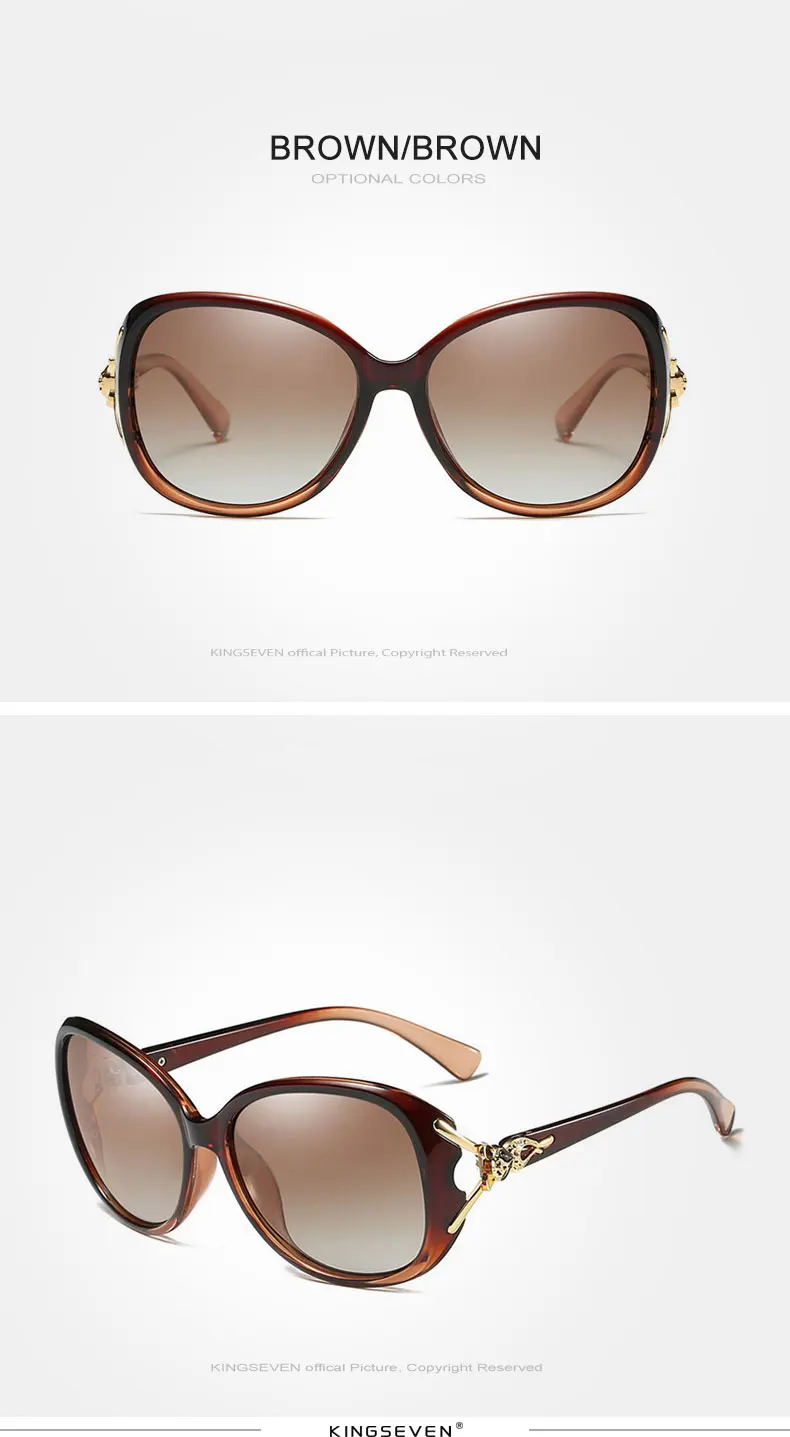 KINGSEVEN HD Sunglasses Polarized Retro Big frame luxury Eyewear Lady Brand Designer Sun glasses Oculos de sol 6