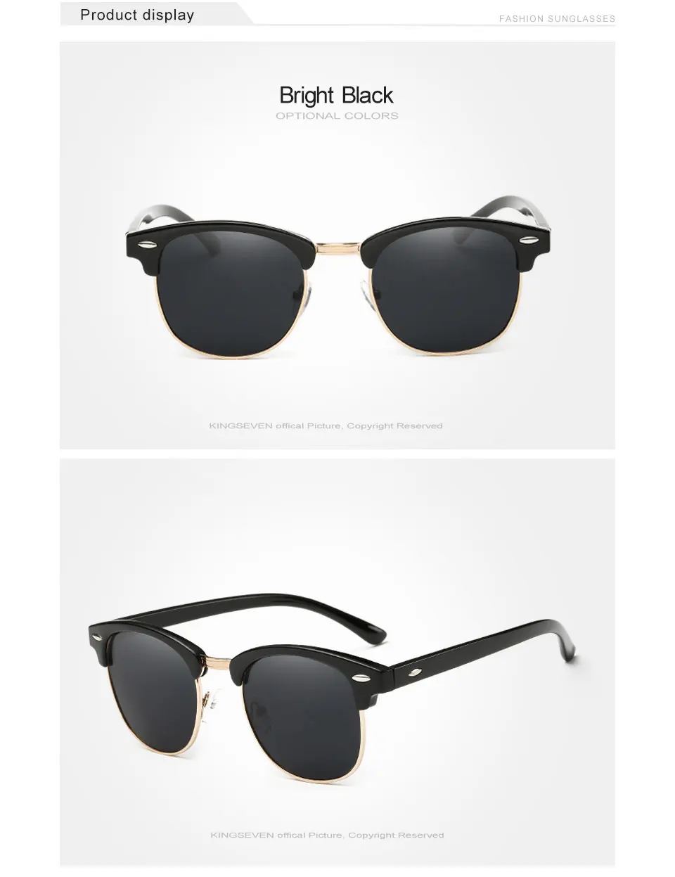 KINGSEVEN Polarized Sunglasses Women Retro Metal Frame Sun Glasses Famous Lady Brand Designer Oculos masculino lentes de sol 16