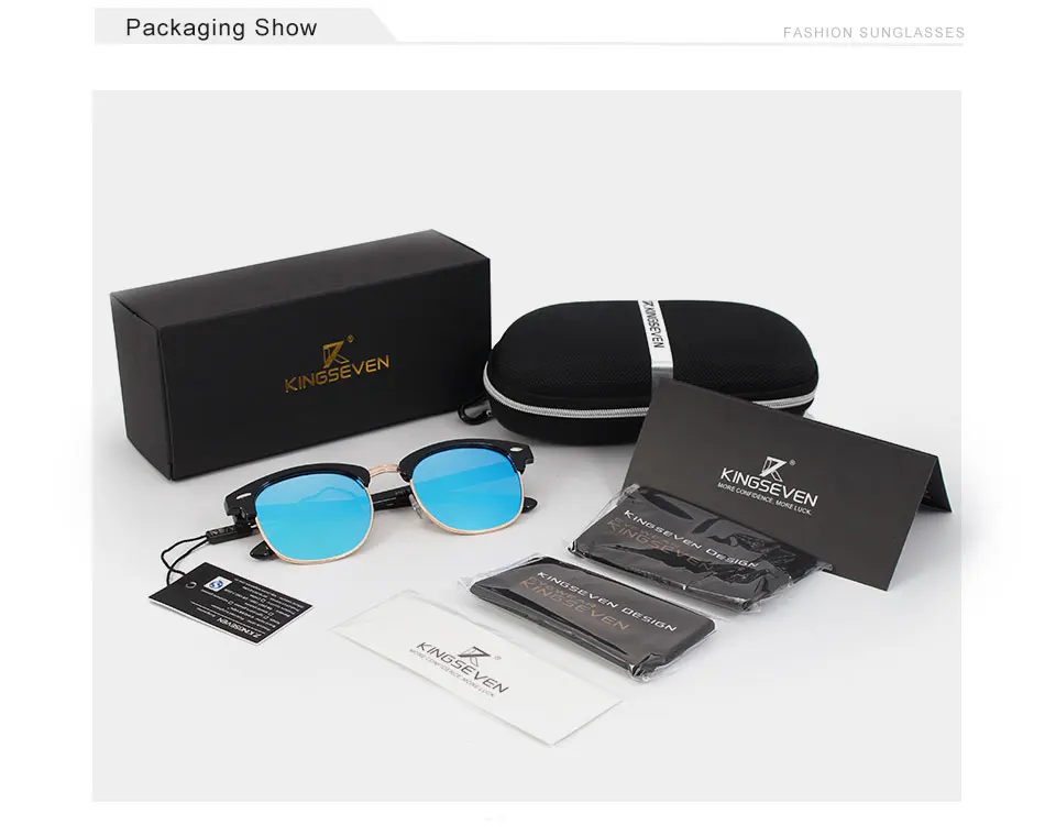 KINGSEVEN Polarized Sunglasses Women Retro Metal Frame Sun Glasses Famous Lady Brand Designer Oculos masculino lentes de sol 25