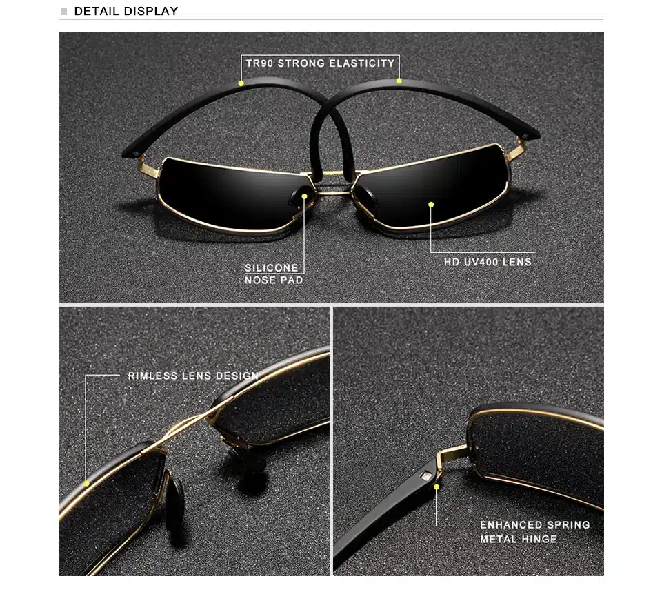 KINGSEVEN Brand Design Sunglasses Men Driving Square Frame Sun Glasses Male Classic Unisex Goggles Eyewear Gafas 15