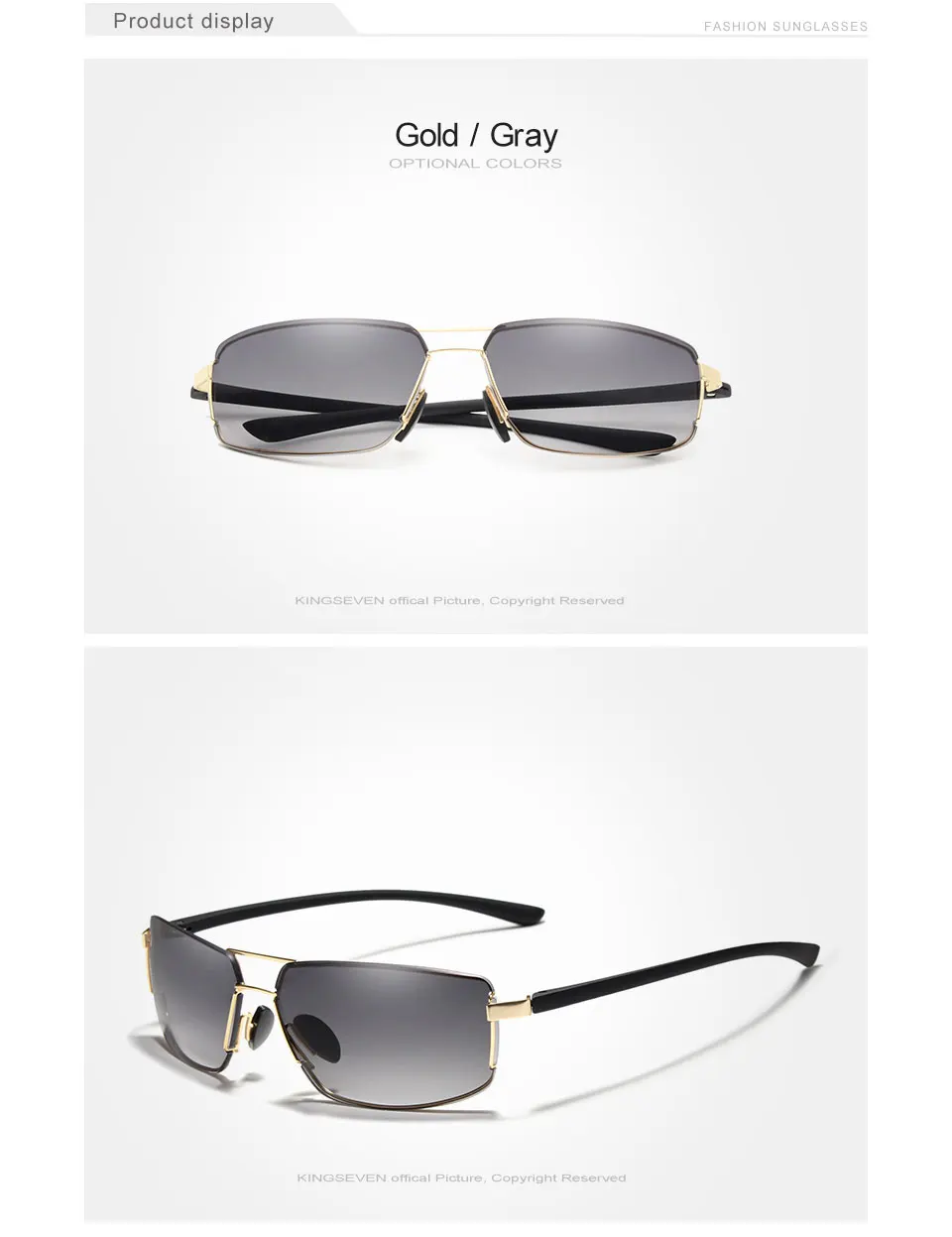KINGSEVEN Brand Design Sunglasses Men Driving Square Frame Sun Glasses Male Classic Unisex Goggles Eyewear Gafas 20