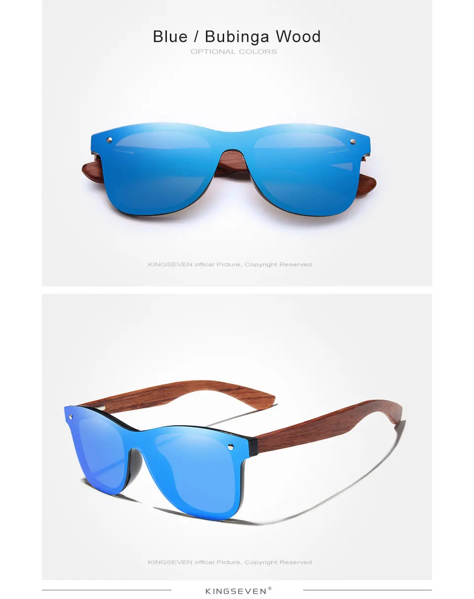 KINGSEVEN Natural Wooden Sunglasses Men Polarized Fashion Sun Glasses Original Wood Oculos de sol masculino 21