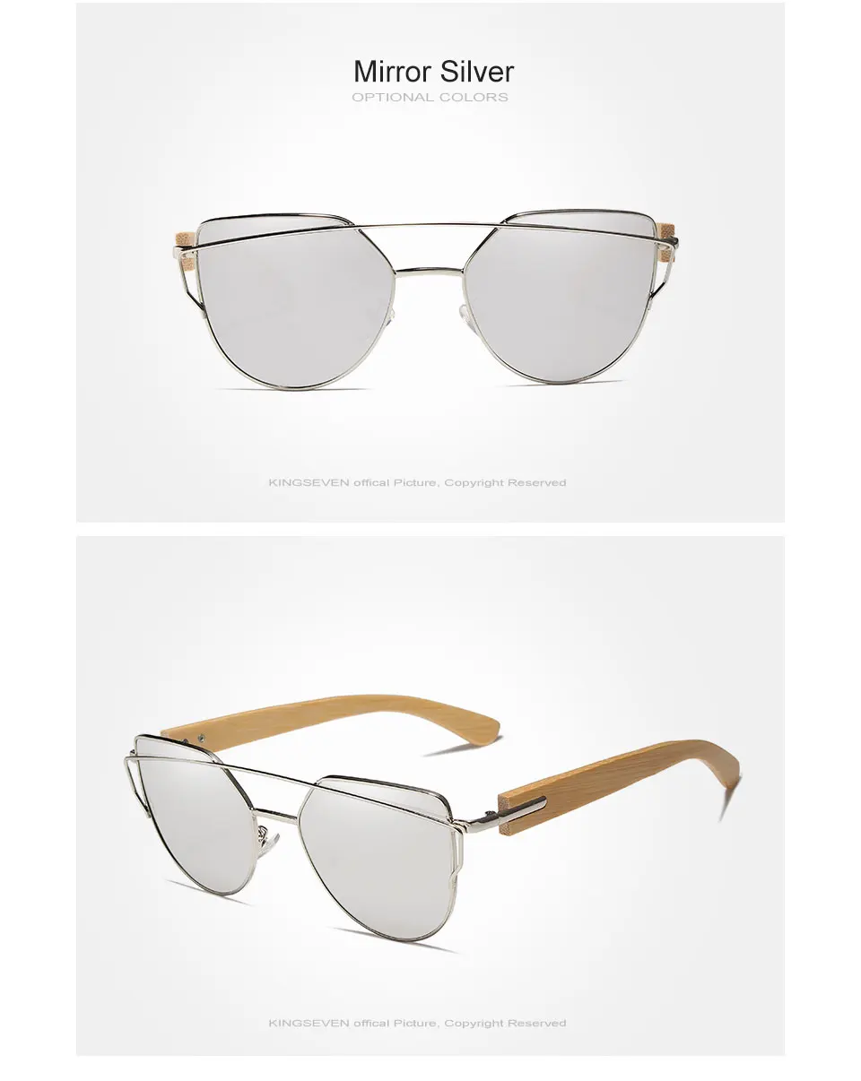 KINGSEVEN Handmade Wood Sunglasses Men Bamboo Sunglass Women Brand Design Original Wood Glasses Oculos de sol masculino 13