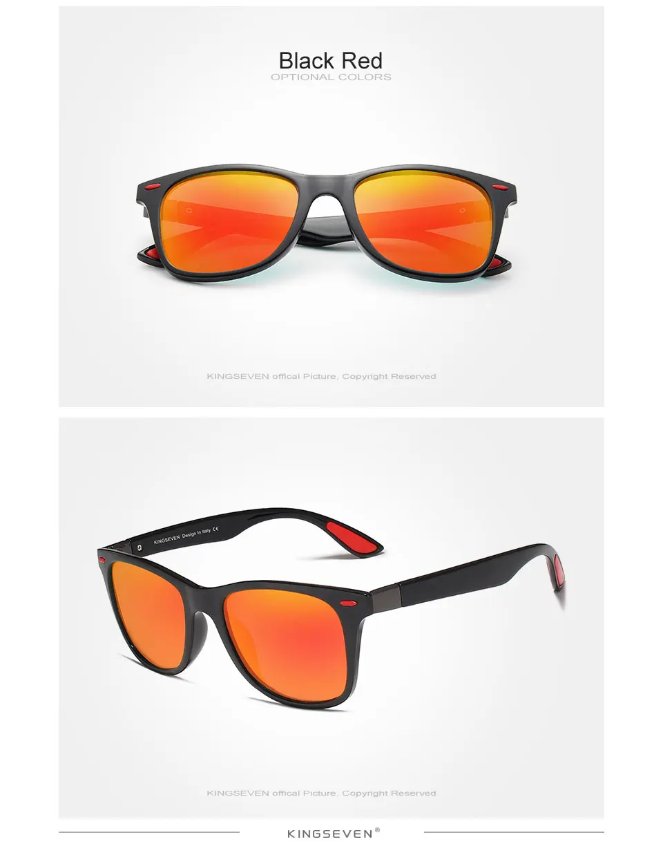 Original KINGSEVEN Brand Classic Polarized Sunglasses Men Women Driving Square Frame Sun Glasses Male Goggle UV400 Gafas De Sol 23