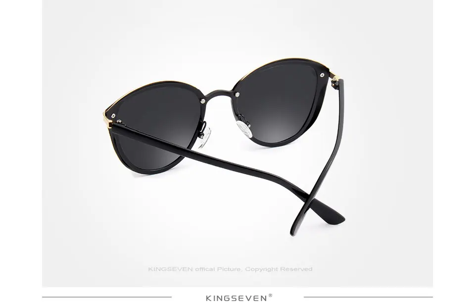 KINGSEVEN Fashion Female Polarized Sunglasses Women Cat Eye Glases Ladies Sun Glasses Mirror Original Accessories oculos de sol 17