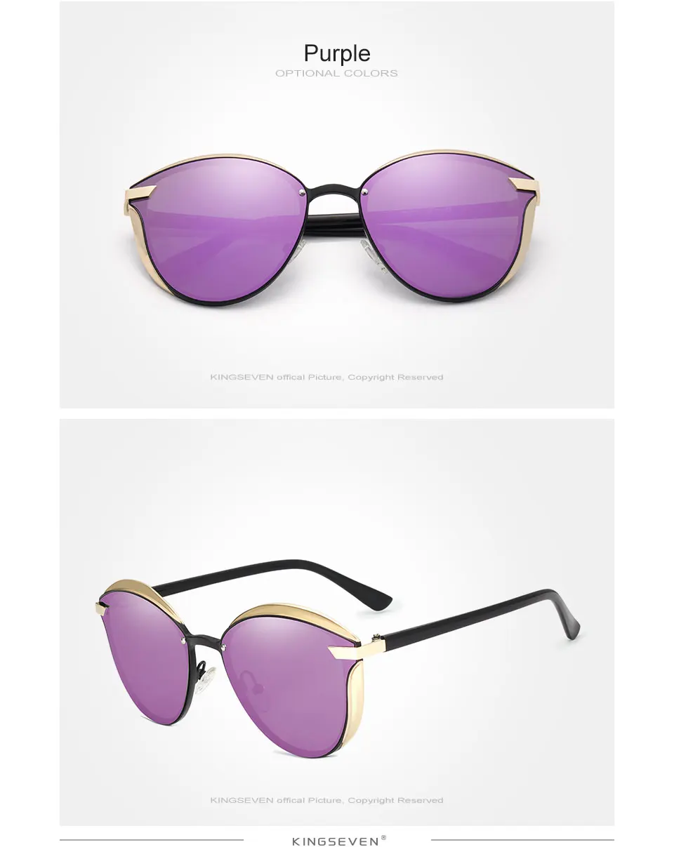 KINGSEVEN Fashion Female Polarized Sunglasses Women Cat Eye Glases Ladies Sun Glasses Mirror Original Accessories oculos de sol 20