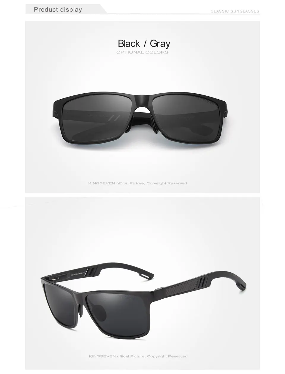KINGSEVEN 2019 Original Polarized Sunglasses Brand Aluminum Magnesium Mirror Men Sport Driving Glasses Goggles Oculos De Sol 16