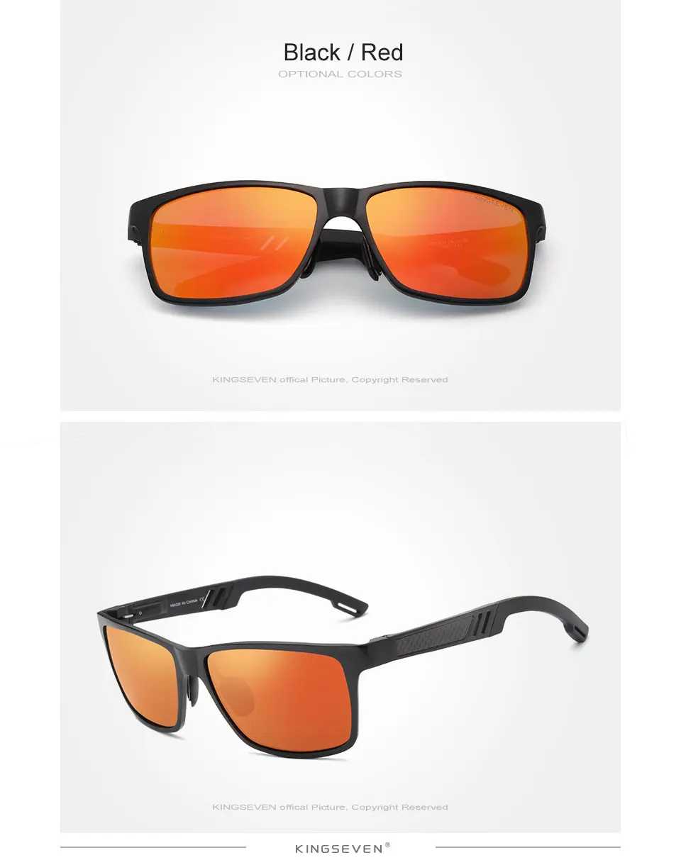 KINGSEVEN 2019 Original Polarized Sunglasses Brand Aluminum Magnesium Mirror Men Sport Driving Glasses Goggles Oculos De Sol 19