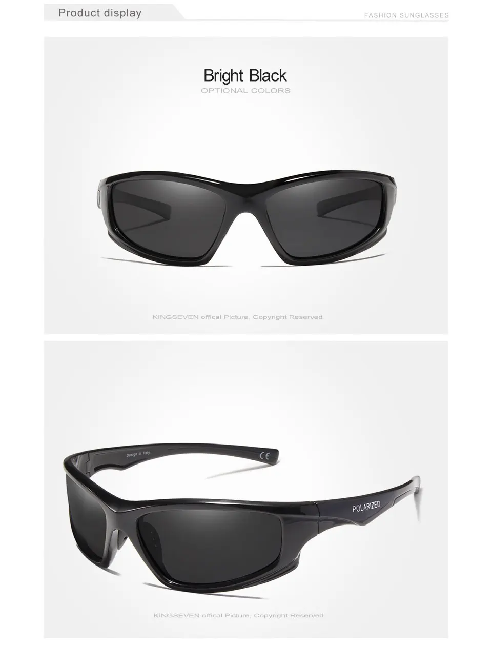 KINGSEVEN 2019 Brand Design Polarized Sunglasses Men Driving Shades Male Sun Glasses For Men Mirror Goggle UV400 Oculos 16