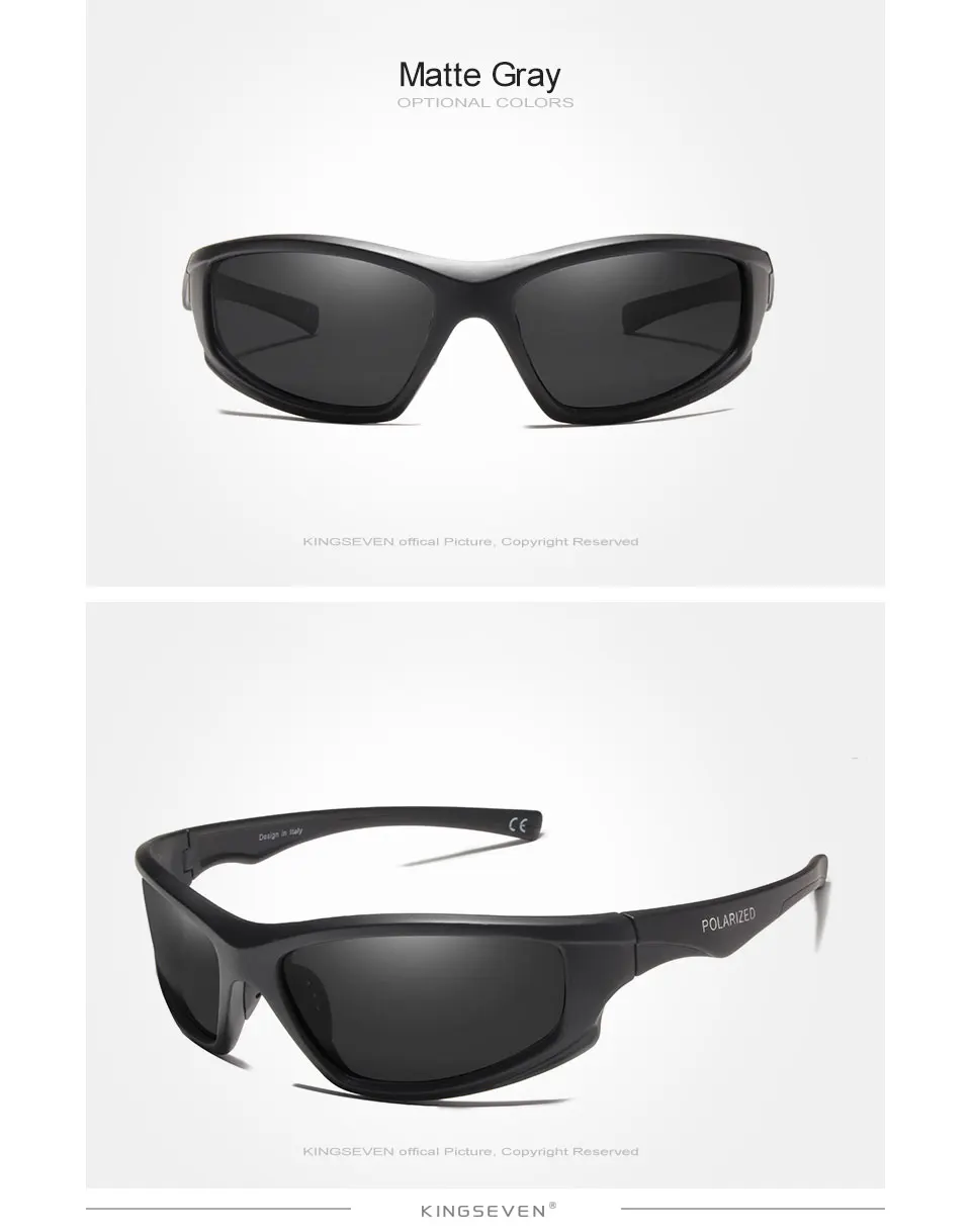 KINGSEVEN 2019 Brand Design Polarized Sunglasses Men Driving Shades Male Sun Glasses For Men Mirror Goggle UV400 Oculos 17