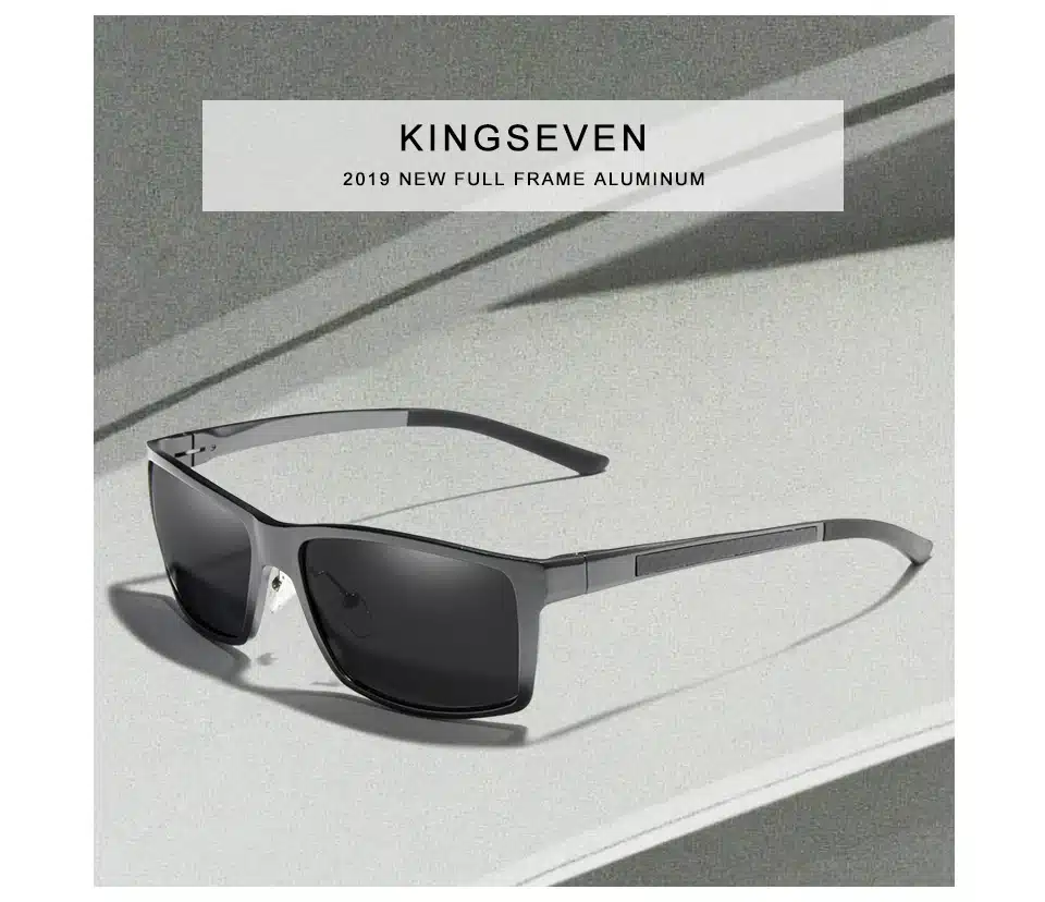 KINGSEVEN New Design Aluminum Magnesium Sunglasses Men Polarized Square Driving Sun Glasses Male Eyewear Accessories For Men 13