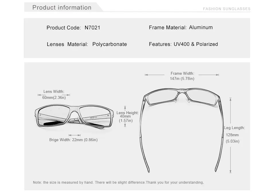 KINGSEVEN New Design Aluminum Magnesium Sunglasses Men Polarized Square Driving Sun Glasses Male Eyewear Accessories For Men 15