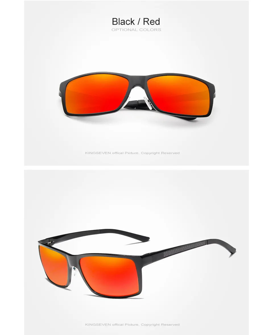 KINGSEVEN New Design Aluminum Magnesium Sunglasses Men Polarized Square Driving Sun Glasses Male Eyewear Accessories For Men 22
