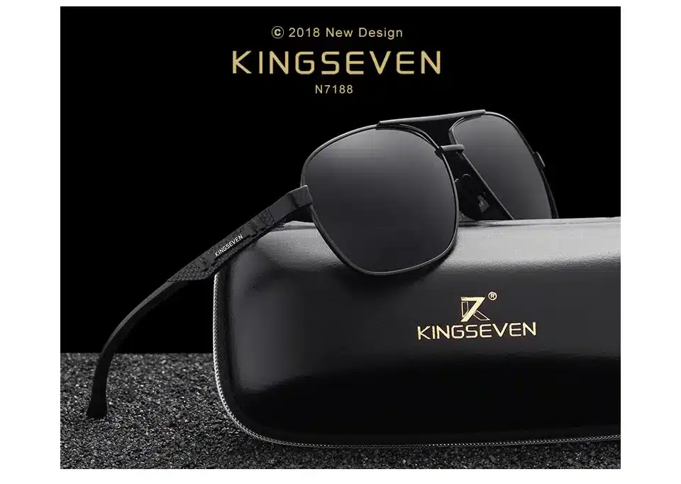 KINGSEVEN New Aluminum Brand New Polarized Sunglasses Men Fashion Sun Glasses Travel Driving Male Eyewear Oculos N7188 12