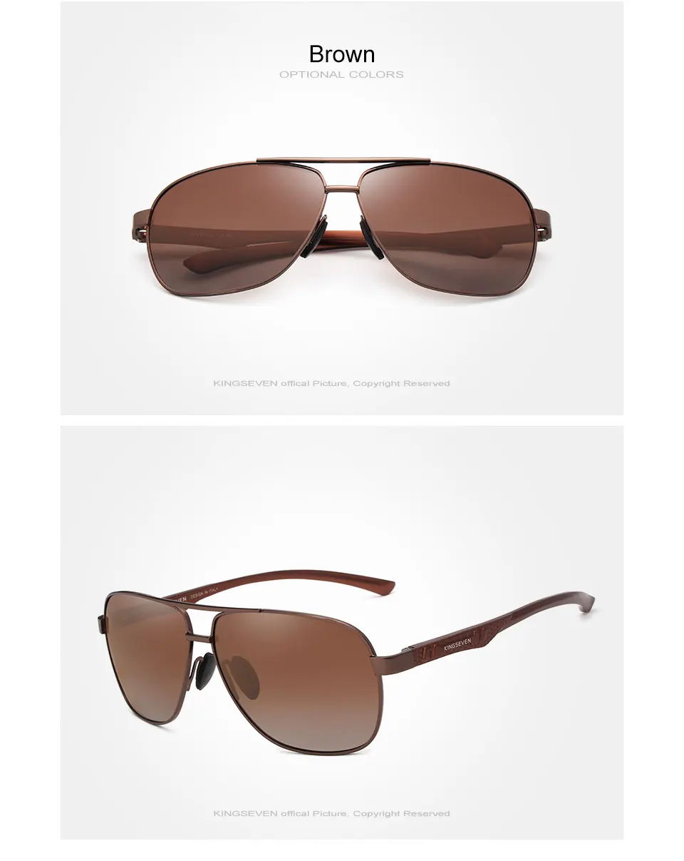 KINGSEVEN New Aluminum Brand New Polarized Sunglasses Men Fashion Sun Glasses Travel Driving Male Eyewear Oculos N7188 20