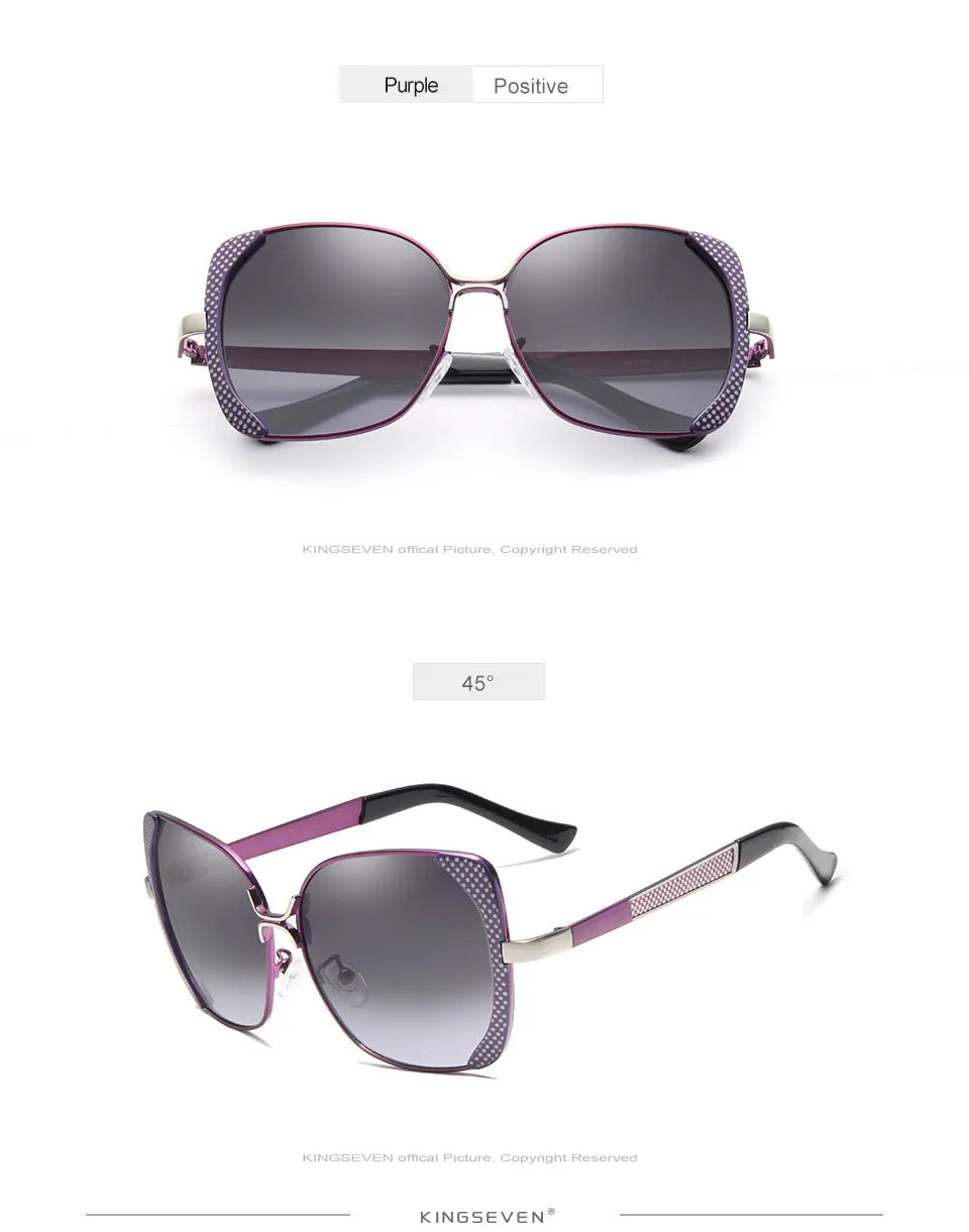 KINGSEVEN Brand Design Luxury Polarized Sunglasses Women Ladies Gradient Butterfly Sun Glasses Female Vintage oversized Eyewear 22