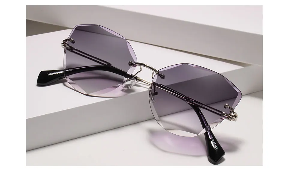 KINGSEVEN DESIGN Fashion Lady Sun glasses 2019 Rimless Women Sunglasses Vintage Alloy Frame Classic Brand Designer Shades Oculo 13
