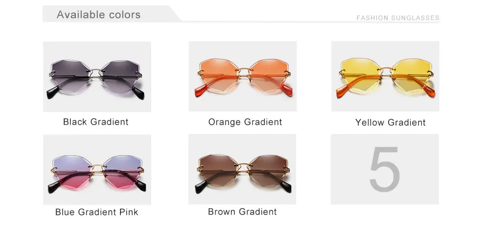 KINGSEVEN DESIGN Fashion Lady Sun glasses 2019 Rimless Women Sunglasses Vintage Alloy Frame Classic Brand Designer Shades Oculo 16