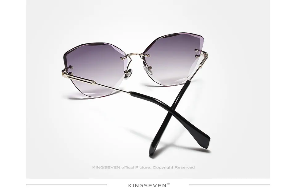 KINGSEVEN DESIGN Fashion Lady Sun glasses 2019 Rimless Women Sunglasses Vintage Alloy Frame Classic Brand Designer Shades Oculo 20