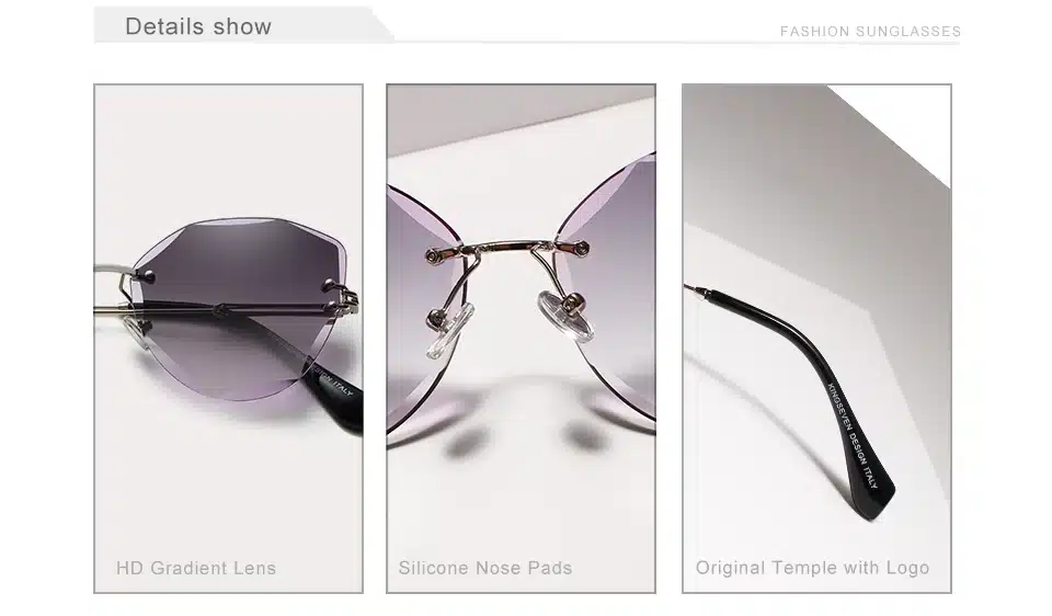 KINGSEVEN DESIGN Fashion Lady Sun glasses 2019 Rimless Women Sunglasses Vintage Alloy Frame Classic Brand Designer Shades Oculo 25