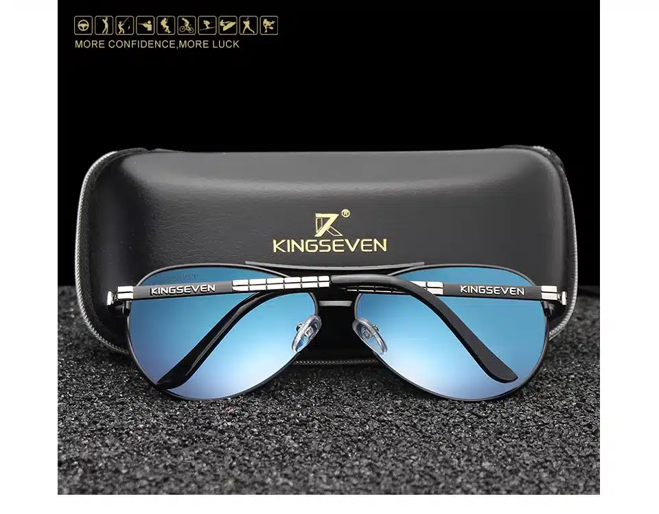 KINGSEVEN 2019 New Design Aviation Alloy Frame HD Polarized Sunglasses For Men UV400 Protection 14