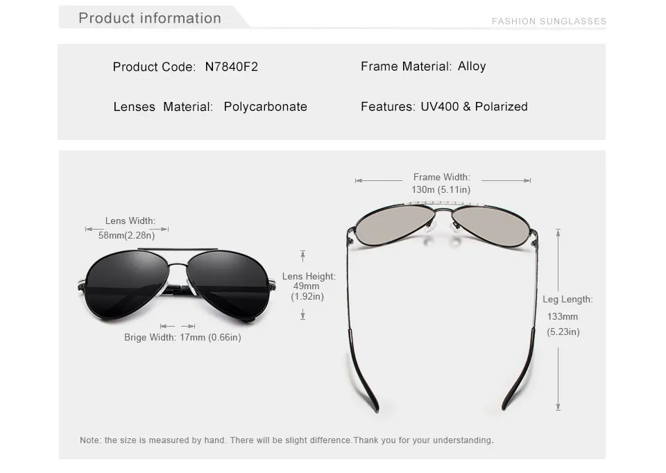 KINGSEVEN 2019 New Design Aviation Alloy Frame HD Polarized Sunglasses For Men UV400 Protection 16