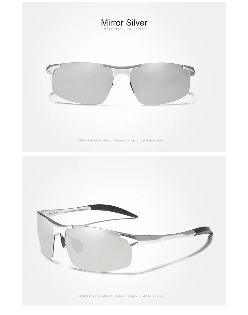 Kingseven Brand Men Glasses Polarized Coating Sunglasses Men Sun Glasses Women Goggles Night Vision Driving Sunglass 7523 20