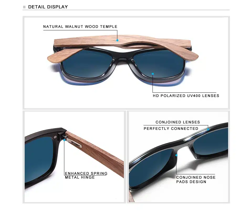 KINGSEVEN 2019 Handmade Walnut Wooden Eyewear Polarized Mirror Sunglasses Men Women Vintage Design Oculos de sol masculino UV400 13
