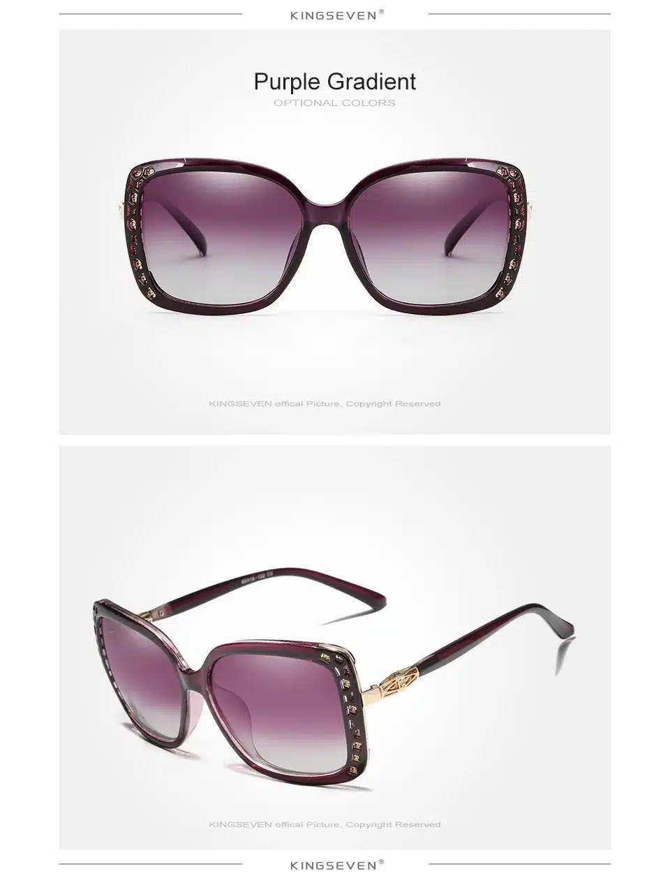KINGSEVEN 2019 New Women Fashion Brand Designer Oval Sunglasses Butterfly Frame Summer Gradient Lens Sun glasses Retro K7215 19