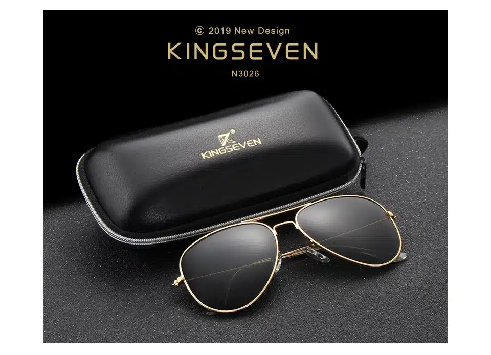 58mm Retro Classic Sunglasses Polarized Women KINGSEVEN Brand Female Sun glasses For Women 2019 Fashion Oculos Designer Shades 1