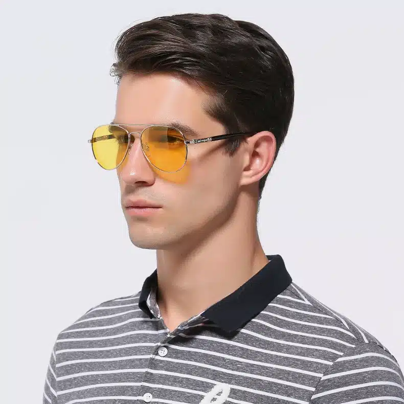 2018 Mens Polarized Night Driving Sunglasses Men Brand Designer Yellow Lens Night Vision Driving Glasses Goggles Reduce Glare 16
