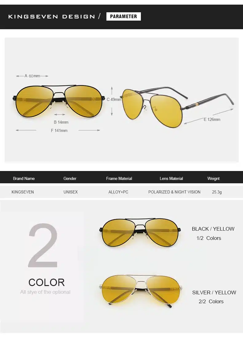 2018 Mens Polarized Night Driving Sunglasses Men Brand Designer Yellow Lens Night Vision Driving Glasses Goggles Reduce Glare 17