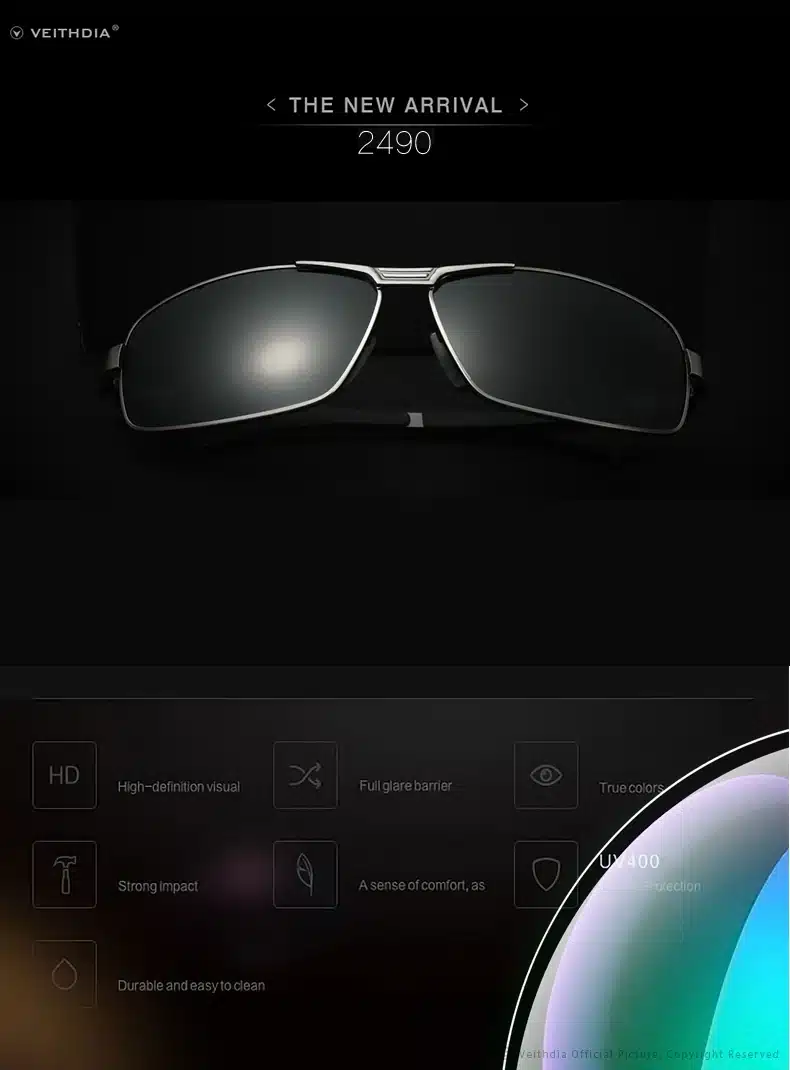 VEITHDIA Brand Men's Sunglasses Polarized Sun Glasses Driving Glasses oculos de sol masculino Eyewear Accessories shades For Men 3