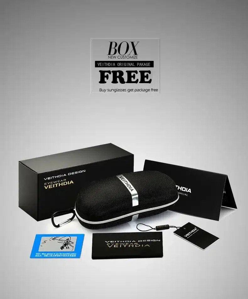 VEITHDIA Aluminum Magnesium Men's Sunglasses Polarized Sun Glasses Male Classic Eyewears Accessories Men Oculos de grau 6695 10