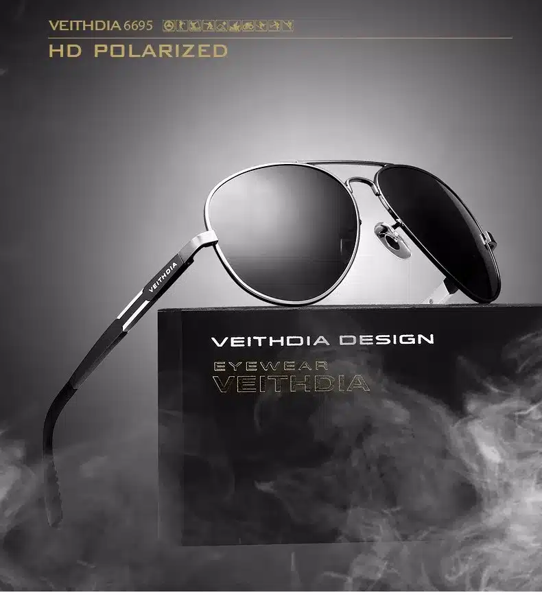 VEITHDIA Aluminum Magnesium Men's Sunglasses Polarized Sun Glasses Male Classic Eyewears Accessories Men Oculos de grau 6695 17