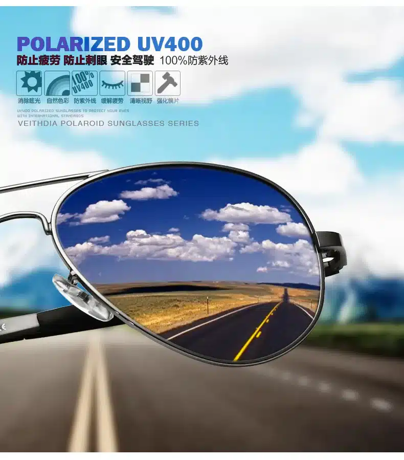 VEITHDIA Aluminum Magnesium Men's Sunglasses Polarized Sun Glasses Male Classic Eyewears Accessories Men Oculos de grau 6695 18