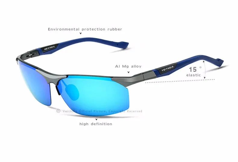 VEITHDIA Polarized Sunglasses Men New Arrival Brand Designer Sun Glasses With Original Box gafas oculos de sol masculino 6589 17