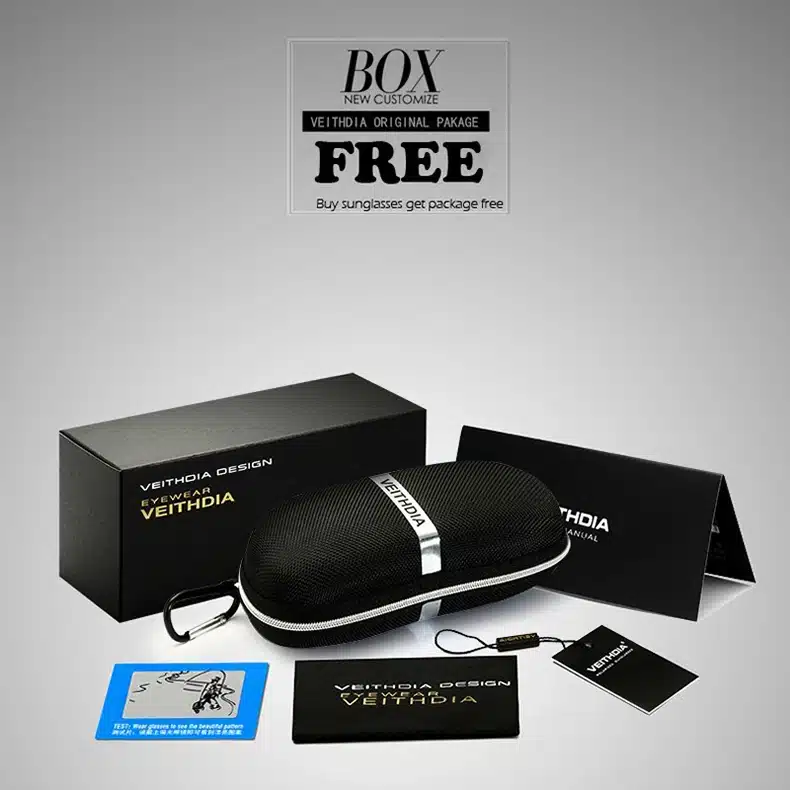 VEITHDIA Brand Designer Sunglasses Men HD Polarized Lens Male Sun Glasses Eyewear Accessories gafas oculos de sol masculino 2458 25