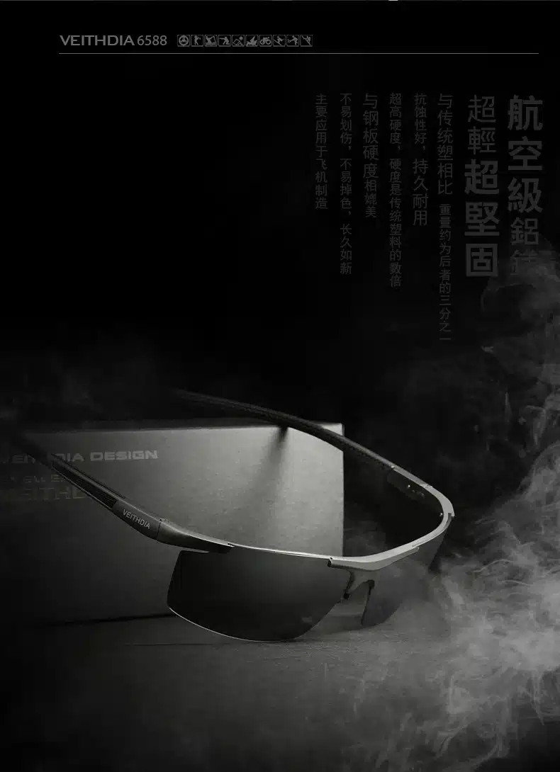 VEITHDIA Aluminum Magnesium Sport Sunglasses Polarized Men Coating Mirror Driving Sun Glasses oculos Male Eyewear Accessories 3