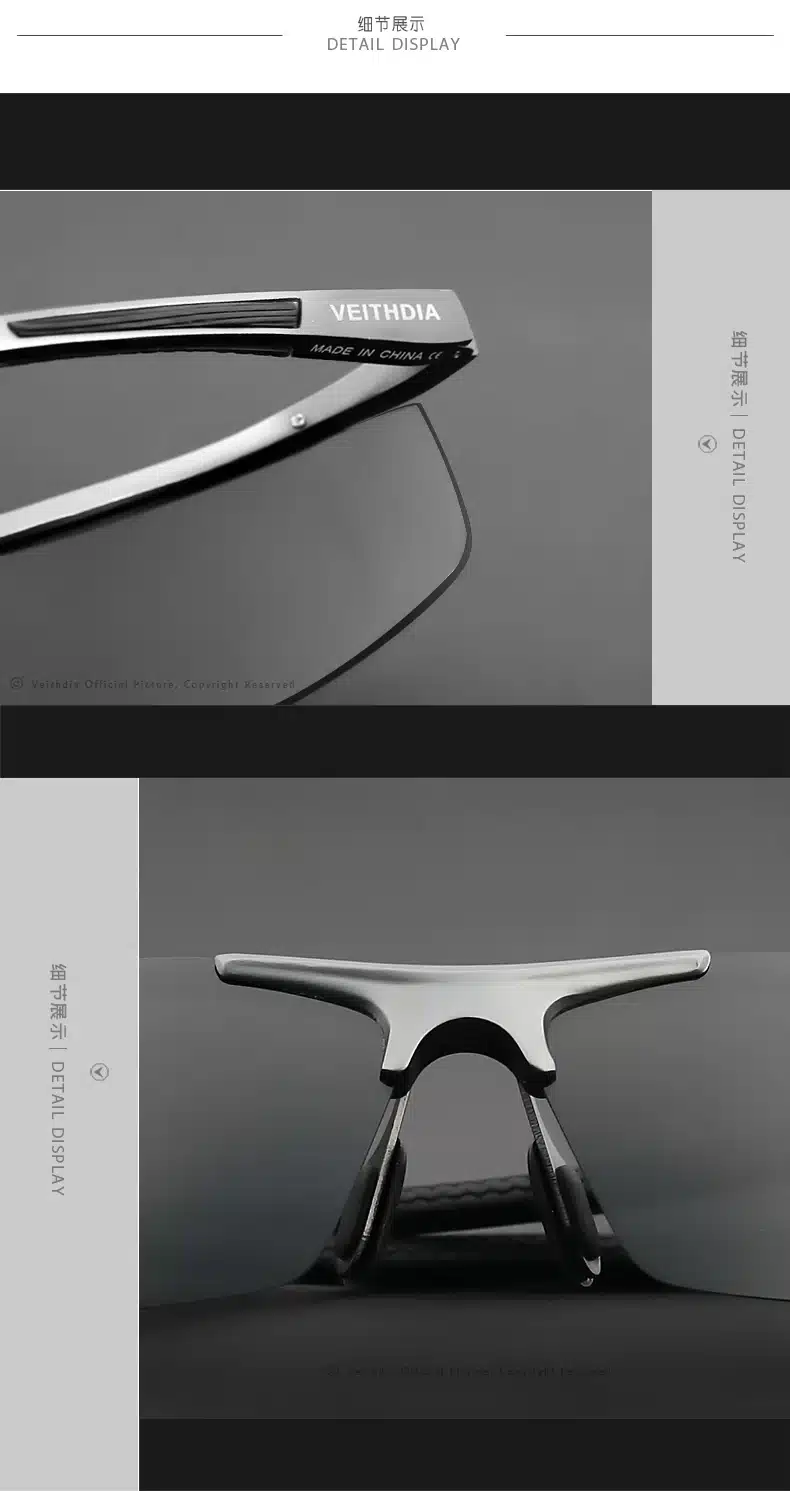 VEITHDIA Aluminum Magnesium Sport Sunglasses Polarized Men Coating Mirror Driving Sun Glasses oculos Male Eyewear Accessories 9