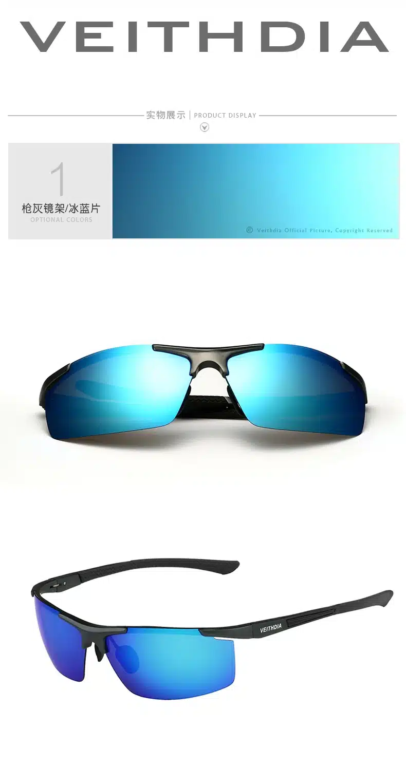 VEITHDIA Aluminum Magnesium Sport Sunglasses Polarized Men Coating Mirror Driving Sun Glasses oculos Male Eyewear Accessories 11