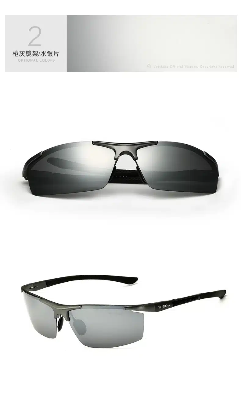 VEITHDIA Aluminum Magnesium Sport Sunglasses Polarized Men Coating Mirror Driving Sun Glasses oculos Male Eyewear Accessories 12