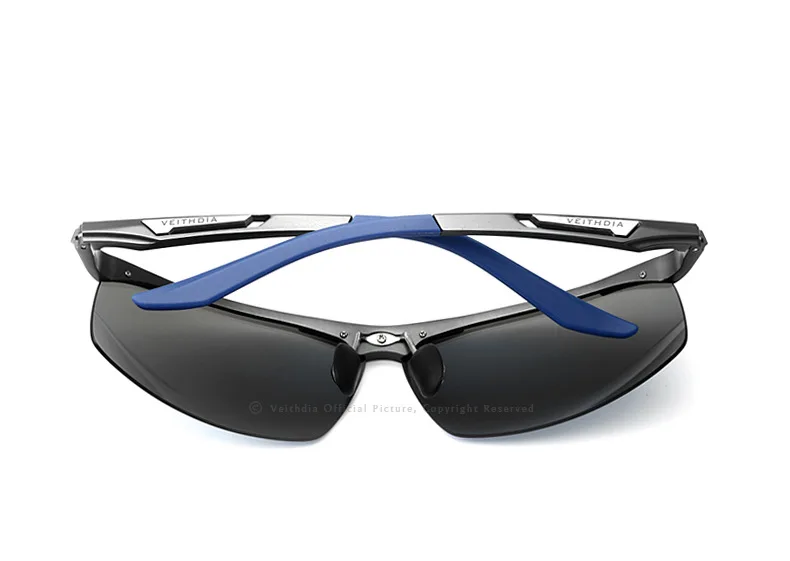 Veithdia Aluminum Magnesium Semi rimless Sunglasses Polarized Men Coating Mirror Driving Sun Glasses Eyewear Accessories shades 16