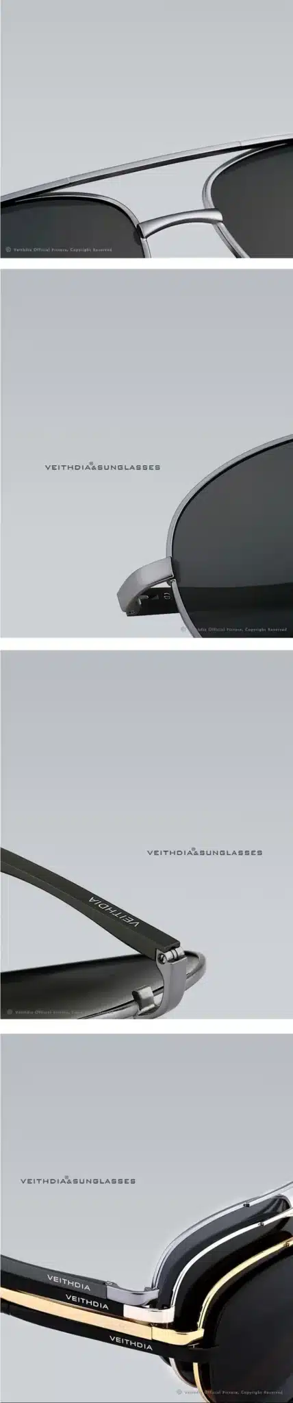 VEITHDIA Brand Men's Pilot Polarized Sunglasses men Sun Glasses Alloy Frame Driving Glasses oculos de sol masculino shades 1306 6