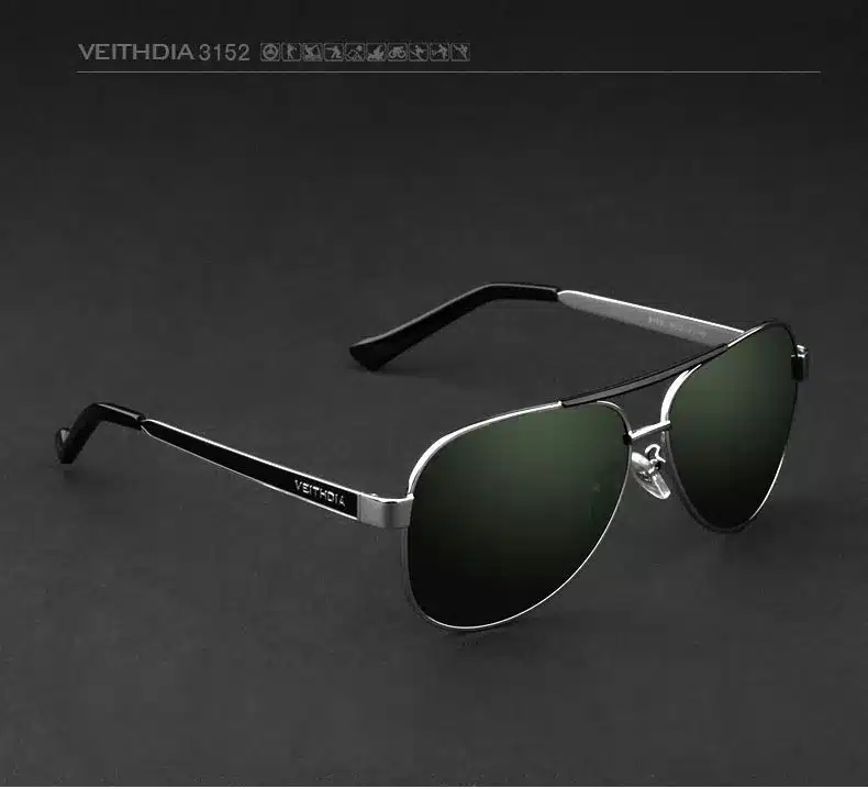VEITHDIA Brand Designer Polarizerd Sunglasses Men Glass Mirror Green Lense Vintage Sun Glasses Eyewear Accessories Oculos 3152 16