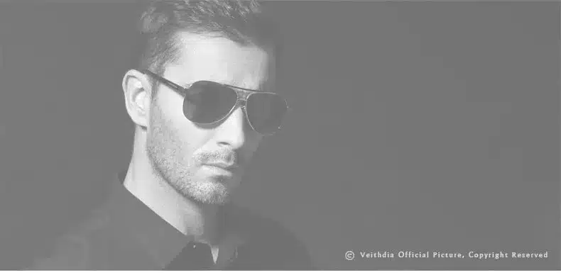 VEITHDIA Brand Designer Polarizerd Sunglasses Men Glass Mirror Green Lense Vintage Sun Glasses Eyewear Accessories Oculos 3152 19